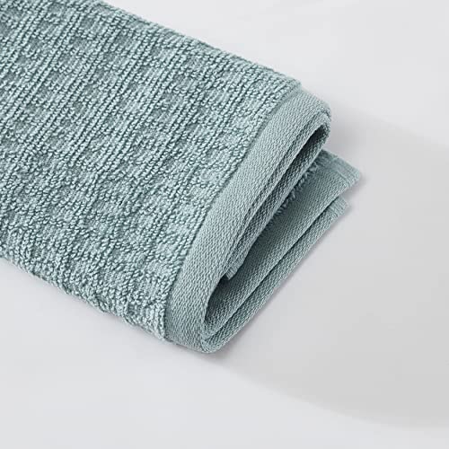 Tommy Bahama- Washcloth Set, Highly Absorbent Cotton Bathroom Decor, Low Linting & Fade Resistant (Northern Pacific Turquoise, 12 Piece)