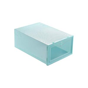loinhgeo flip-open cover transparent stackable storage box shoes drawer case organizer home decor green s