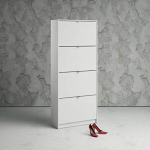 Tvilum Bright 4 Drawer Shoe Cabinet, White