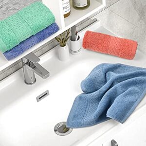 Cleanbear Hand Towels and Washcloths Set Bathroom Towels Set 6 Colors for Different Needs