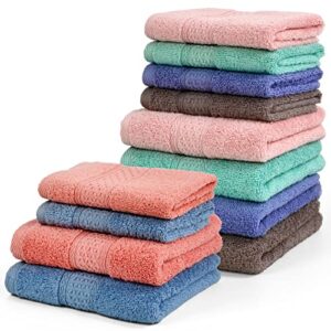 cleanbear hand towels and washcloths set bathroom towels set 6 colors for different needs