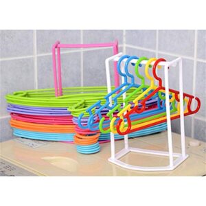 GOMYIE 1Pcs Plastic Organizer Clothes Hanger Holder Stacker Storage Rack Home Storage Organizer Tion Hangers(White)