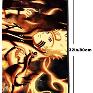 Japanese Anime Fashion Towels, Quick-Drying Super Absorbent Soft Hand Towel Microfiber Towel 32×16 (40cm×80cm) inch (K-Kurama-2)