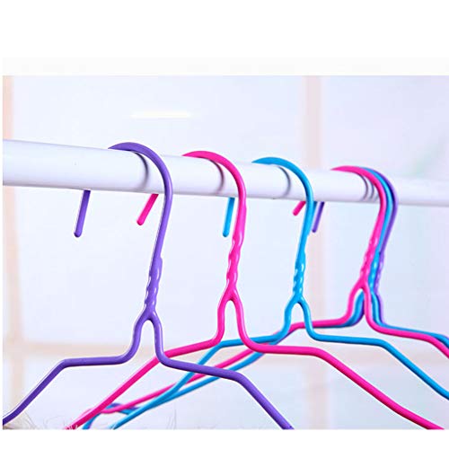 ZHFEL Hanger, No Trace Non-Slip Space Saving Multifunction Hang Hooks Adult Hangers Household Durable Plastic for Coat Shirts -10 Pack-C