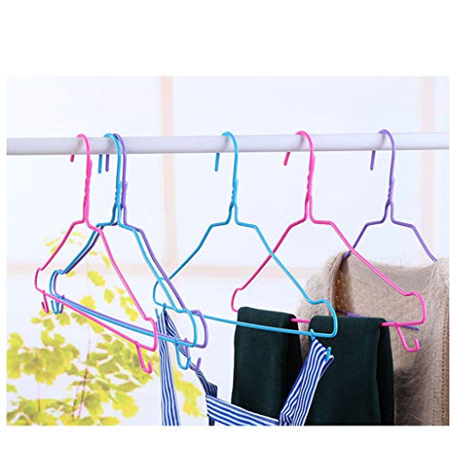 ZHFEL Hanger, No Trace Non-Slip Space Saving Multifunction Hang Hooks Adult Hangers Household Durable Plastic for Coat Shirts -10 Pack-C