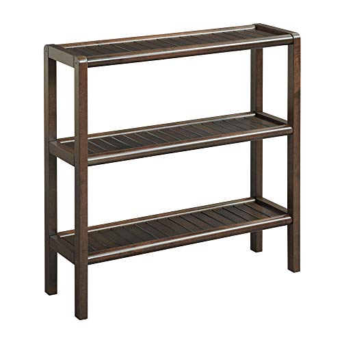 NewRidge Home Goods Abingdon Shoe Storage/Bookcase, One Size, ESPRESSO