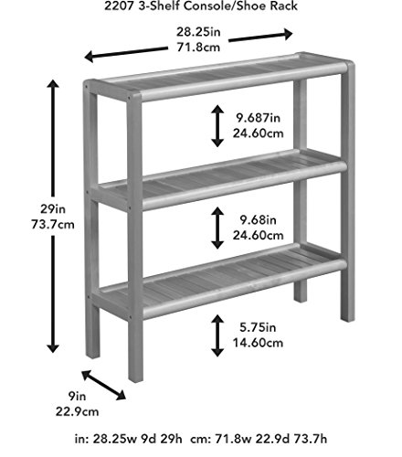 NewRidge Home Goods Abingdon Shoe Storage/Bookcase, One Size, ESPRESSO