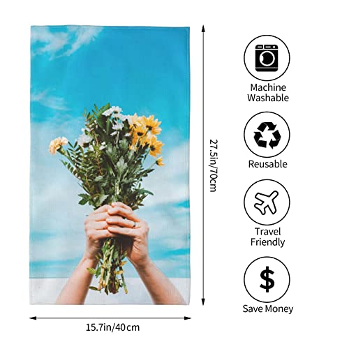 daodao Custom Hand Towel Personalized Face Towel Add Your Image/Text/Photo Soft Microfiber Board Washcloth for Bathroom Kitchen Farmhouse (15.7"x27.5")