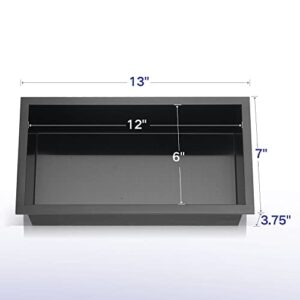 NAVNKA Shower Niche, No Tile Needed, The Insert Storage Shower Shelf is Easy to Install, Stainless Steel, Black grey (12''*6'')