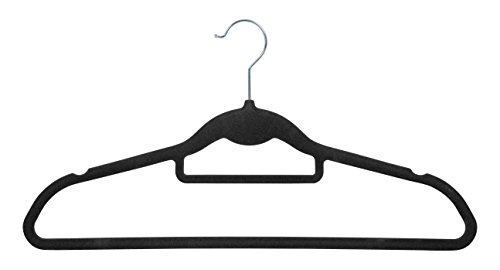 IRIS USA 586950 IRIS Non-Slip Clothes Hanger, Black, Set of 10, 10 Piece