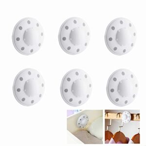 homenite 6 pack moth ball case with adhesive wall sticker, refillable case for moth repellent balls, closet clothes house drawers hanger moth block case, 6cm diameter, white, 6 count (pack of 1)
