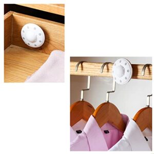 HomeNite 6 Pack Moth Ball Case with Adhesive Wall Sticker, Refillable Case for Moth Repellent Balls, Closet Clothes House Drawers Hanger Moth Block Case, 6cm Diameter, White, 6 Count (Pack of 1)