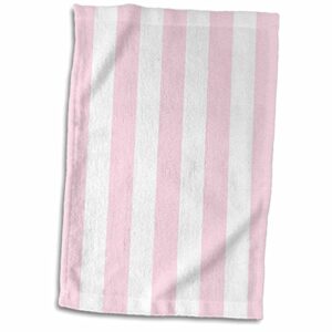 3d rose pink and white pattern-girly vertical striped stripy stripey retro traditional classic towel, 15" x 22", multicolor