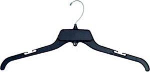 only hangers black 17" unbreakable top hanger [ bundle of 25 ]