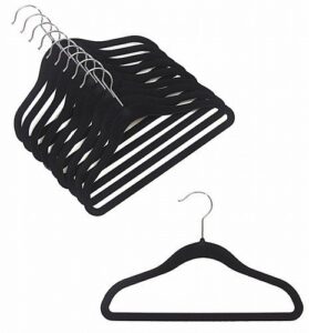 closethangerfactory 12" childrens black slim-line hanger