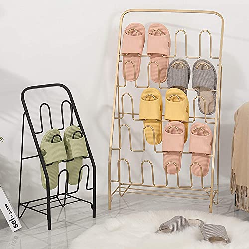 ZBOYZ Shoe Rack Entrance Freestanding Multi-Functional 3-Story Metal Suitable for Flat Shoes and Slippers Shoe Organizer