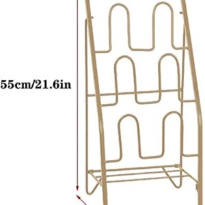 ZBOYZ Shoe Rack Entrance Freestanding Multi-Functional 3-Story Metal Suitable for Flat Shoes and Slippers Shoe Organizer