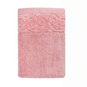 jixiangdou hand towel ,cotton hand towel ultra soft large absorbent towel for bathroom home hotel spa, 13 x 30 inch, 1pack,pink