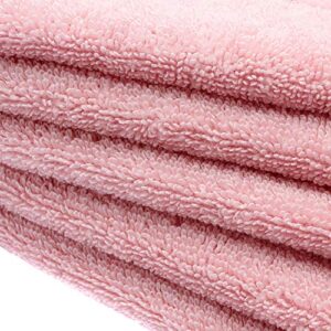Jixiangdou Hand Towel ,Cotton Hand Towel Ultra Soft Large Absorbent Towel for Bathroom Home Hotel Spa, 13 x 30 Inch, 1Pack,Pink