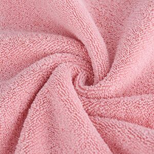 Jixiangdou Hand Towel ,Cotton Hand Towel Ultra Soft Large Absorbent Towel for Bathroom Home Hotel Spa, 13 x 30 Inch, 1Pack,Pink