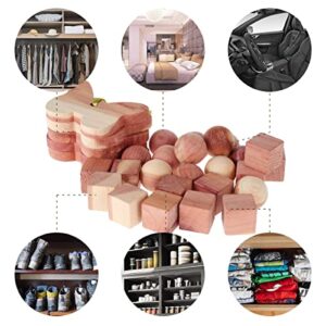 Safe Cedarwood Balls Closet Deodorizer for Clothes Protection Cedar Wood Blocks Clothes Freshener Natrual Cedar Wood Discs & Cedar Rings for Drawers Wardrobe 29pcs(29pcs)