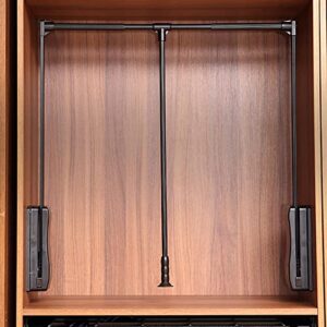 dongyue pull down the closet rod, softly close rail, lift storage system, hanger rod for hanging clothes, space-saving coat rack, adjustable width (size: 500-630mm) ( size : 830-1150cm )
