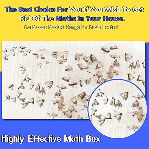 Clothes Moth Trap, Moth Traps for Clothes, Moth Pheromone Traps, Refillable Closet Clothing Moth Trap for Food and Cupboard Moths 2 x Four Packs (8 Strips in Total)