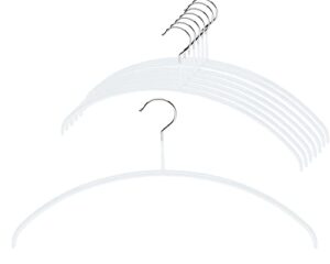 mawa by reston lloyd euro narrow clothing hangers, set of 10,white