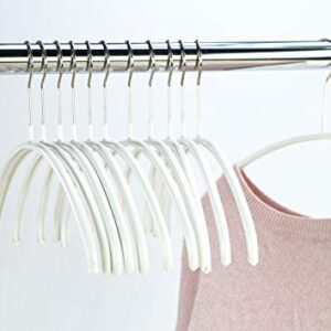 Mawa by Reston Lloyd Euro Narrow Clothing Hangers, Set of 10,White