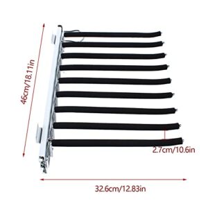Pull Out Trouser Rack Closet Pants Hanger 9 Arms Slide Out Pants Storage Holder,Steel Closet Organizer Rack for Pants 18.11x12.83in，Right Side Mount