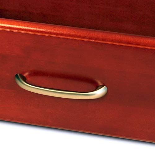 John Louis Home 16in. Deep Deluxe Organizer with 4 Drawers (8in. - 10in. Deep) - Red Mahogany Finish