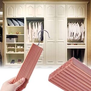 Wahdawn Cedar Hangers Planks Balls for Clothes Storage Closets Drawers Fresh Scent (4 Hangups and 10 Balls)