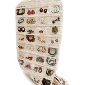 Qrandy 80 Pockets Hanging Closet Jewelry Dual-sided Organizer