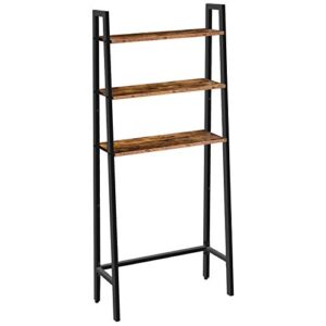 hoobro over the toilet storage, 3 tier over toilet bathroom organizer with adjustable feet, industrial multi-functional toilet rack, bathroom storage organizer, easy to assemble, rustic brown bf42ts01