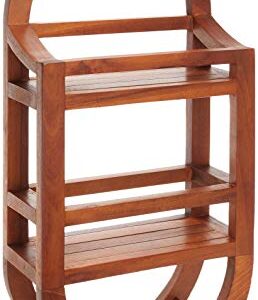 Bare Decor BARE-AX4508 Teak Shower Caddie Storage Organizer, 24"