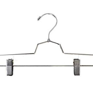 NAHANCO SLD-Pant Metal Pant Hangers, 14", Chrome (Pack of 100)