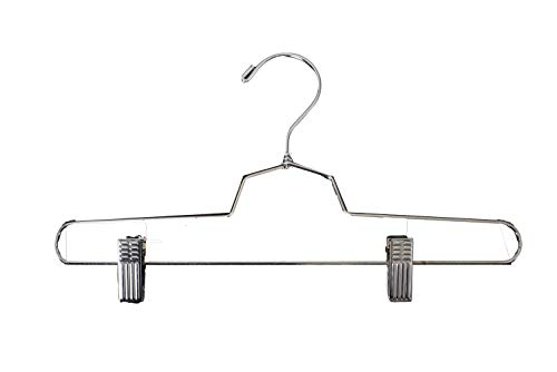 NAHANCO SLD-Pant Metal Pant Hangers, 14", Chrome (Pack of 100)