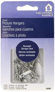 helping hand picture hangers, small, 16 count, pink, silver, black, purple