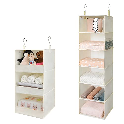 GRANNY SAYS Bundle of 1-Pack Hanging Organizer for Walk-in Closet & 1-Pack Closet Hanging Shelves