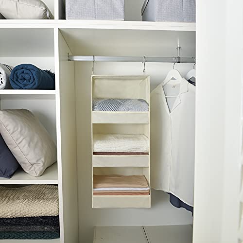 GRANNY SAYS Bundle of 1-Pack Hanging Organizer for Walk-in Closet & 1-Pack Closet Hanging Shelves