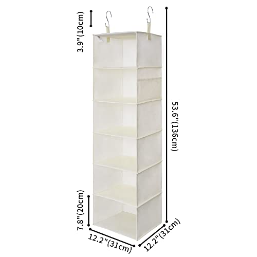 GRANNY SAYS Bundle of 1-Pack Hanging Organizer for Walk-in Closet & 1-Pack Closet Hanging Shelves