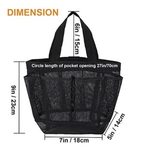 Mesh Shower Caddy Tote Large Shower Caddy Basket Portable Quick Dry Hanging Toiletry Bag 8 Storage Pocket Handle Bath Organizer for College Dorm Room Essentials Gym Bathroom Camp Travel