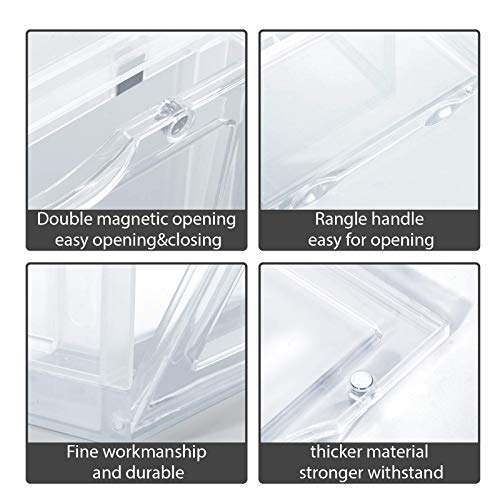 Elysolpluv Acrylic Clear Stackable Closet Organizers and Storage, Bedroom Organizer, Storage bins, Shoe Box.