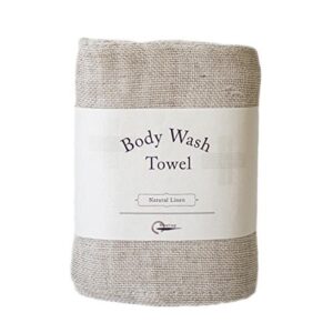 nawrap natural linen body wash towel