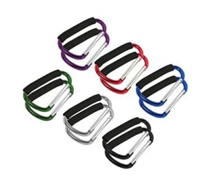 se assorted color jumbo aluminum carabiners (12 pc.) - 1297a-12