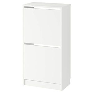 ikea bissa shoe cabinet with 2 compartments white (49x28x93 cm)