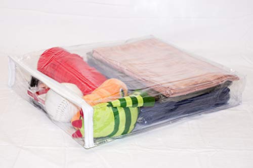 Clear Vinyl Zippered Storage Bags 15 x 18 x 3 Inch 5-Pack