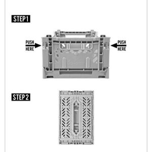 AY-KASA Collapsible Storage Bin Container Basket Tote, Folding Basket Crate Container : Storage, Kitchen, Houseware Utility Basket Tote Crate Mini-Box (White)