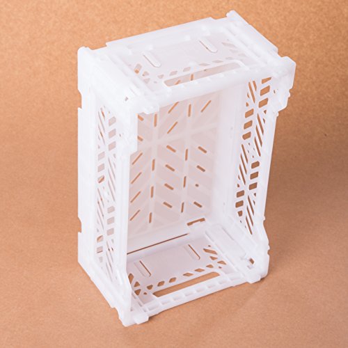 AY-KASA Collapsible Storage Bin Container Basket Tote, Folding Basket Crate Container : Storage, Kitchen, Houseware Utility Basket Tote Crate Mini-Box (White)