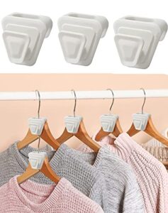 clothes hanger, antye 24 pcs space saving clothes hanger connector hooks and storage shelves hanger extender for heavy duty cascading connection hook (white)